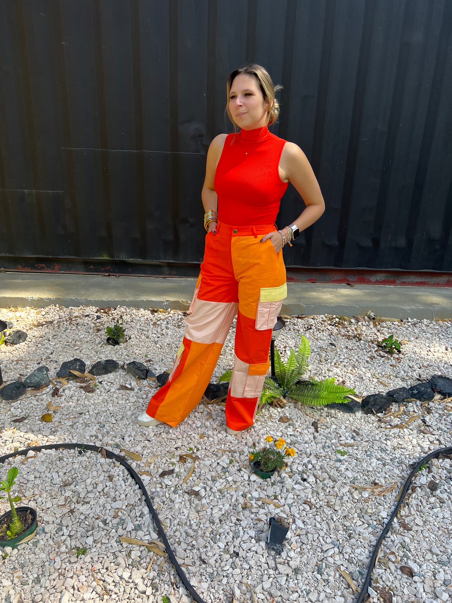 Orange Cargo Pants
