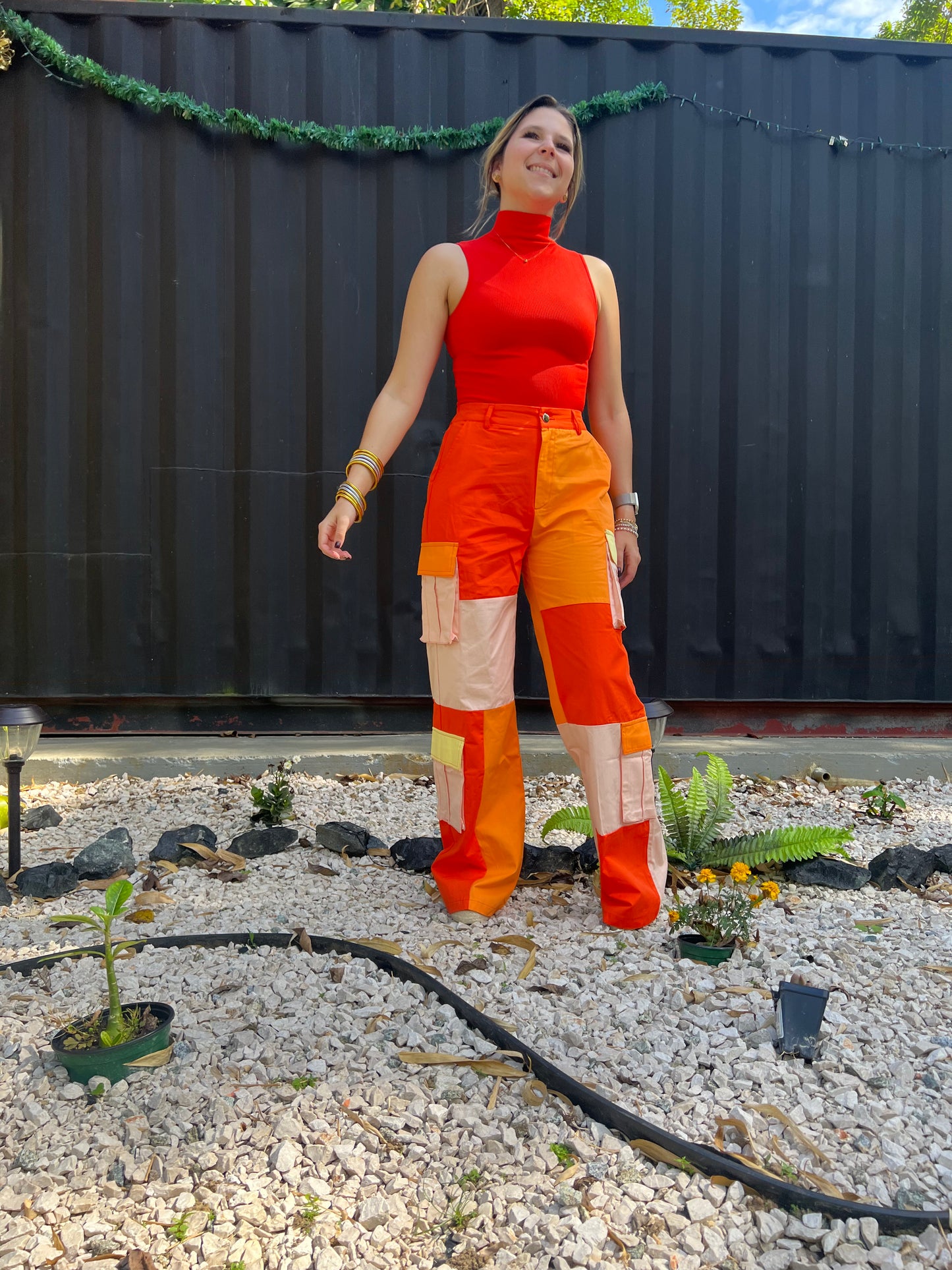 Orange Cargo Pants